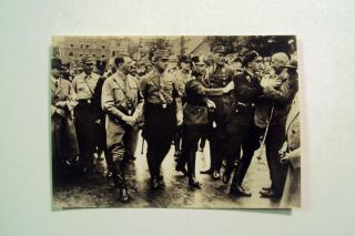 Adolf Hitler Cigarette 2 3 4 x 4 Card Photograph 1933