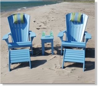 New Adirondack Chair Recycled Plastic Beach Patio Outdoor Furniture 