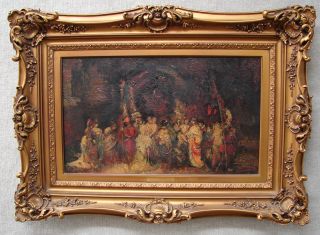 Adolphe Joseph Thomas Monticelli Oil Painting on Canvas Impressionist 
