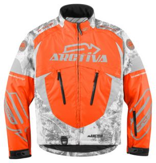 Arctiva COMP6 Snowmobile Jacket Coat Mens Orange Camo 2XL
