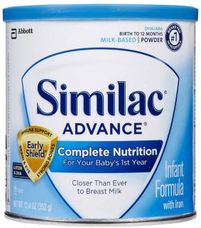 New Similac Advance Complete Nutrition Infant Formula 12 4oz Can Exp 7 