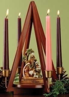 other items 12 wooden christmas tree advent taper candle holder