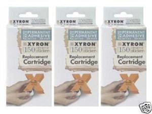Lot of 3 Xyron 150 Permanent Adhesive Refill