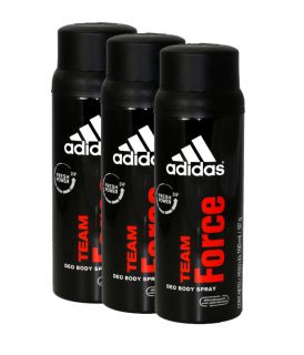 New Adidas Team Force for Men Deodorant Spray Pack of 3