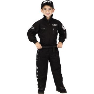 SWAT Uniform Boy Black Boy Halloween Costume by Aeromax Jr