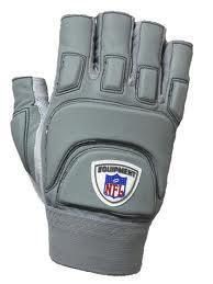 Reebok NFL Equipment Smash 1 2 Finger Lineman Football Gloves Gray 