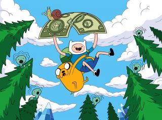 Finn Jake Adventure Time Fridge Magnet Cartoon Network Dollar Bill 