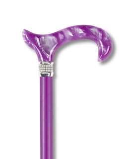   Purple Pearl Diamond Rhinestones Adjustable Length Walking Cane