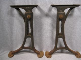Adjustable Cast Iron Legs for Table Base Kenney Wolkins Machine Age 