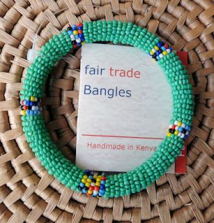 African Jewelry Maasai Masai Beaded Bracelet Bangle Kenya Fair Trade 