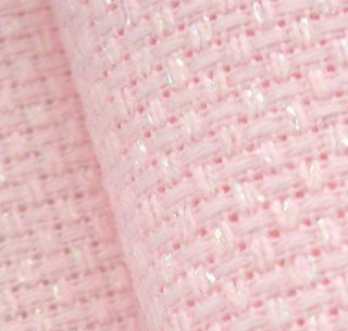 Cross Stitch Fabric Iridescent Pink Aida 14ct 1yard