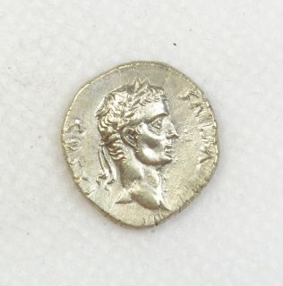 Roman Empire Augustus and Agrippa Silver Denarius
