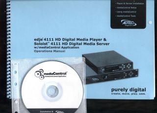 AdTec Edje Soloist 4111 HD Digital Video Media Software