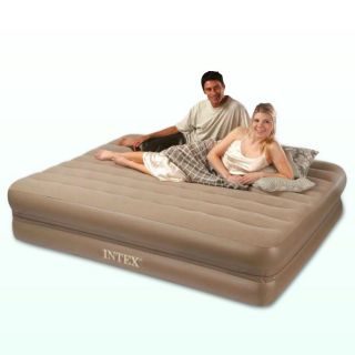 in 1 Intex Queen Air Mattress Raised Inflatable Bed