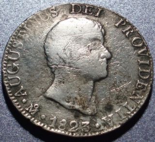 1823 Mexico EMPIRE of AGUSTIN de ITURBIDE Silver Eight Reales, EMPEROR 