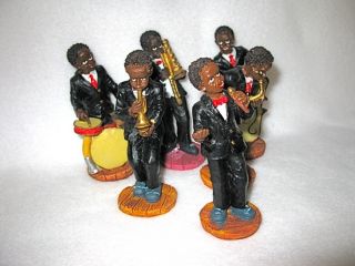 FIGURINES ~ AFRICAN AMERICAN JAZZ BAND ~ GREAT COLLECTIBLE SET