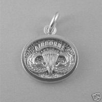 Jump Wings Pendant Airborne Sterling Silver 48