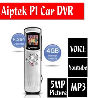 AIPTEK P1 Car Camcorder 720p Vehicle DVR  Player Camera Voice 