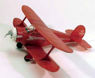 Staggerwing 214 Dumas 17 Wingspan Balsa Wood Model Airplane Kit