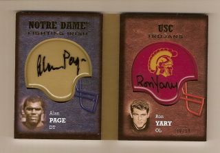 Alan Page Ron Yary 2011 Sweetspot Rivalries Patch Auto