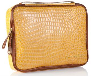 Samantha Brown Croco Embossed Accessory Jewelry Toiletry Travel Kit 