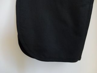 New AKRIS Black Cotton Side Zipper Cropped Pants Trouser 12