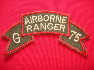   Company Airborne 75th Infantry Ranger Vietnam War Scroll Patch