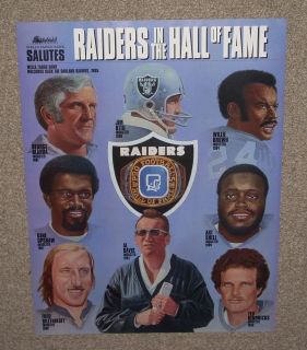 Vintage Oakland Raiders Hall Of Fame Poster Al Davis NFL AFL NEW