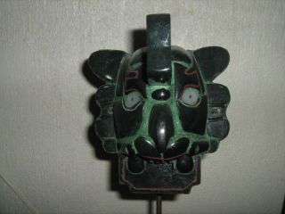 Mayan Zapotec Jade Bat God Mask Monte Alban Ruins