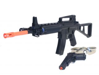 new airsoft rifle gun w flashlight pistol 2 guns two airsoft