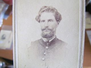 Identified Civil War Officer in New Orleans CDV Photograph