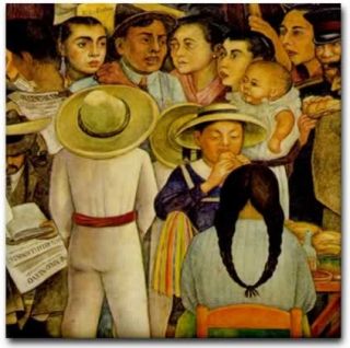 mexican artist diego rivera sunday at alameda park detail