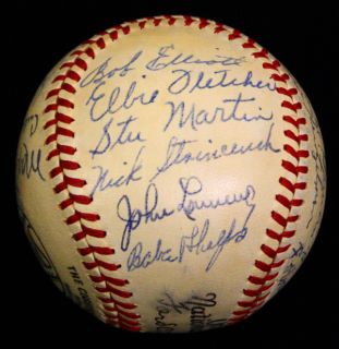   Team Signed Autographed Baseball PSA DNA Honus Wagner Al Lopez