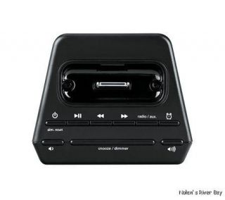 iHome FM Alarm Clock Radio for iPhone or iPod Charge and Play IH IP40B 