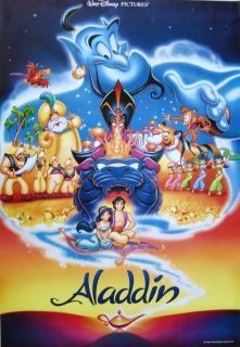 ALADDIN MOVIE POSTER FROM ASIA SHOWS THE CHARACTERS Jafar,Jasmine,Abu 