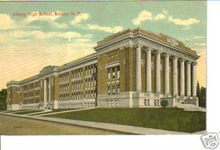 Albany High School Albany New York old postcard