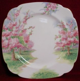 Royal Albert China Blossom Time Pattern Square Dinner Plate 9 5 8 