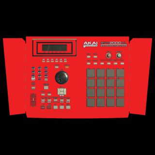 Akai MPC 2000 XL Skin with Sides Custom Protective Cover Overlay Red 
