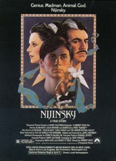 George de La Pena Alan Bates in Nijinsky Movie Ad 1980
