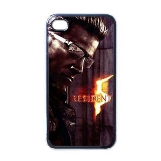 Albert Wesker Resident Evil 5 iPhone 4 4S Hard Black White Case Gift 
