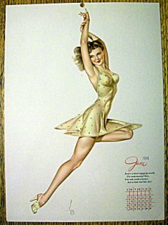 Alberto Vargas Pin Up Girl June 1946 Calendar Esquire