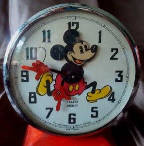 Vtg Walt Disney Mickey Mouse Alarm Clock by Bayard France