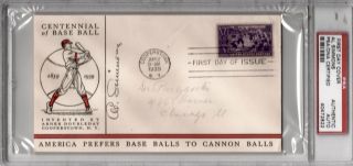 1939 Al Simmons Signed Autographed Hall of Fame First Day Cover PSA 