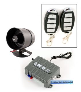 OMEGA CAR ALARM SECURITY SYSTEM WITH 8 PROGRAMMABLE FEATURES & KEYLESS 