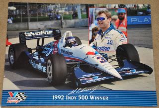 Valvoline 1992 Indy 500 Winner Al Unser Jr Poster 19x26