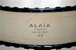 New Without Tags ~ Vintage ~ ALAIA   PARIS ~ Black Leather w 
