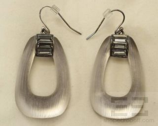 Alexis Bittar Clear Lucite Black Jeweled Drop Earrings