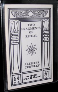 title two fragments of ritual author crowley aleister
