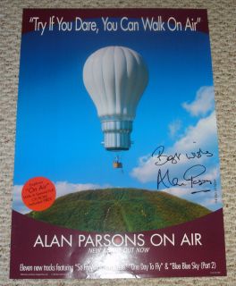 Alan Parsons on Air Autographed Poster Low Start Price