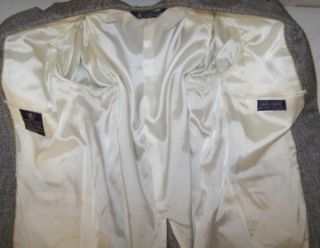 46R Austin Reed 100 Silk Black White Tweed Sport Coat Jacket Suit 